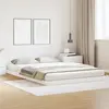 Image de vidaXL Cadre de lit au sol Blanc 140 x 220 cm Pin massif