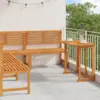 Image de vidaXL Ensemble de banc de jardin 4 pcs Marron Bois d'Acacia Massif