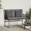Image de vidaXL Banc de jardin Noir et anthracite polyrotin