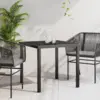 Image de vidaXL Table de Jardin Noir 80 x 80 x 73 cm Métal