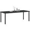Image de vidaXL Tuin Tafel Zwart 200 x 80 x 73 cm Metaal