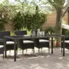Image de vidaXL Table de Jardin Noir 200 x 80 x 73 cm Métal