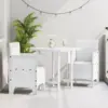 Image de vidaXL Chaise de jardin 2 pcs Blanc 53 x 49 x 85 cm Polypropylène