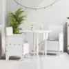 Image de vidaXL Chaise de jardin 2 pcs Blanc 53 x 49 x 85 cm Polypropylène