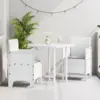 Image de vidaXL Chaise de jardin 2 pc Blanc Polypropylène