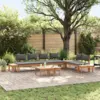 Image de vidaXL Ensemble de canapé de jardin 5 pcs Marron et gris