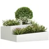 Image de vidaXL Plantenbak Wit 100 x 100 x 50 cm Koudgewalst staal