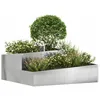 Image de vidaXL Cache-pot de jardin Argent 100 x 100 x 50 cm Acier inoxydable, Jardin et Terrasse, Jardinière en métal moderne pour l'extérieur, Accessoires de patio, Style contemporain