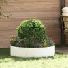 Image de vidaXL Anneau de jardinière Blanc 80 x 80 x 20 cm Acier laminé à froid
