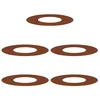 Image de vidaXL adapté pour anneaux d'arbre plats 5 pcs Marron Ø30 / 60 cm, Décor moderne pour jardin et terrasse, protecteur d'arbre durable, accessoire de jardin, garde-racines