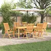 Image de vidaXL Ensemble de salle à manger pour jardin 7 pc Marron
