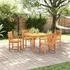 Image de vidaXL Ensemble de salle à manger pour jardin 5 pc Marron