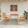 Image de vidaXL Ensemble de salle à manger pour jardin 3 pcs Marron