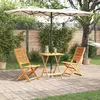 Image de vidaXL Ensemble bistro pliant 3 pcs Marron Bois d'Acacia Massif