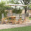 Image de vidaXL Ensemble de salle à manger pour jardin 7 pcs Gris