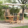 Image de vidaXL Ensemble de salle à manger pour jardin 5 pcs Noir