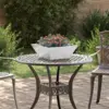 Image de vidaXL Cache-pot de jardin Argent 40 x 40 x 15 cm Acier inoxydable