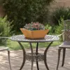 Image de vidaXL Cache-pot de jardin Rouillé 40 x 40 x 15 cm Acier patiné