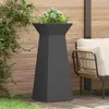 Image de vidaXL Jardinière à pilier 2 pcs Noir 40 x 40 x 100 cm