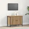 Image de vidaXL Meuble TV Chêne artisanal 60 x 35 x 45 cm Bois d'ingénierie