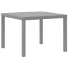 Image de vidaXL Table de Jardin Gris clair 100 x 100 x 73 cm polyrotin