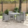 Image de vidaXL Table de Jardin Gris clair 100 x 100 x 73 cm polyrotin