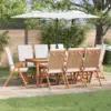 Image de vidaXL Chaise de jardin 8 pcs Marron et blanc 57 x 71,5 x 104 cm