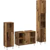 Image de vidaXL Ensemble de mobilier de salle de bain 3 pcs Bois Ancien