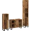 Image de vidaXL Ensemble de mobilier de salle de bain avec étagère 3 pcs Marron