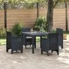 Image de vidaXL Ensemble de salle à manger pour jardin 5 pcs Anthracite