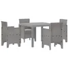 Image de vidaXL Ensemble de salle à manger pour jardin 5 pc Gris clair
