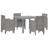 Image de vidaXL Ensemble de salle à manger pour jardin 5 pc Gris clair