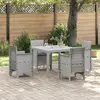 Image de vidaXL Ensemble de salle à manger pour jardin 5 pc Gris clair