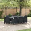 Image de vidaXL Ensemble de salle à manger pour jardin 9 pcs Anthracite