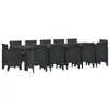 Image de vidaXL Tuin Eettafel Set 13 st Antraciet Synthetisch riet