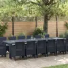 Image de vidaXL Ensemble de salle à manger pour jardin 15 pc Anthracite