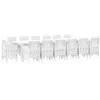 Image de vidaXL Ensemble de salle à manger pour jardin 15 pcs Blanc Rattan Polt, Ensemble de jardin tendance, rectangulaire, léger, résistant aux intempéries pour repas en extérieur