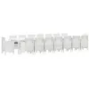 Image de vidaXL Ensemble de salle à manger de jardin avec coussins 17 pc Blanc