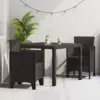 Image de vidaXL Ensemble de salle à manger pour jardin 3 pc Marron