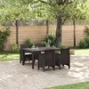 Image de vidaXL Ensemble de salle à manger pour jardin 5 pc Marron Rattan Polt