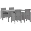 Image de vidaXL Ensemble de salle à manger pour jardin 5 pc Gris clair