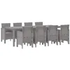Image de vidaXL Tuin Eettafel Set 9 st Wit Polypropyleen