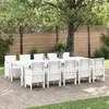 Image de vidaXL Ensemble de salle à manger pour jardin 11 pcs Blanc