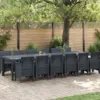 Image de vidaXL Ensemble de salle à manger pour jardin 13 pc Anthracite