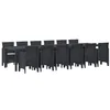 Image de vidaXL Tuin Eettafel Set 13 st Antraciet Polt riet