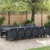 Image de vidaXL Ensemble de salle à manger pour jardin 13 pc Anthracite