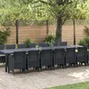 Image de vidaXL Ensemble de salle à manger de jardin avec coussins 15 pc PP