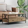 Image de vidaXL Table basse chêne artisanal 100 x 51 x 45 cm Bois d'ingénierie