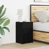 Image de vidaXL Armoire de chevet LED Chêne noir 38 x 34 x 61 cm