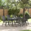 Image de vidaXL Ensemble de salle à manger pour jardin 7 pcs Anthracite